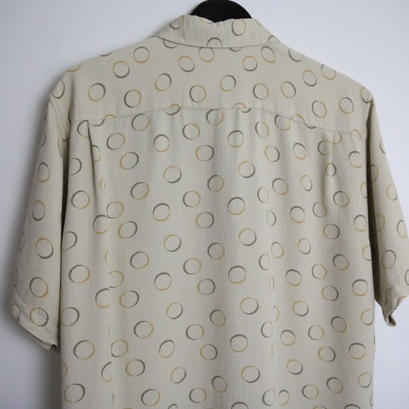 Vintage Silk Wayne Gretsky Button Down Short Sleeve Collared Shirt Size Large - Picture 6 of 6